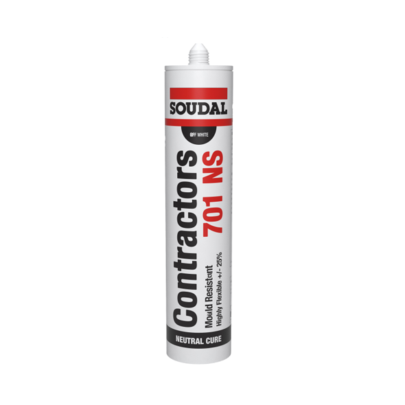 Soudal Contractors 701 NS Silicone Sealant 300ml