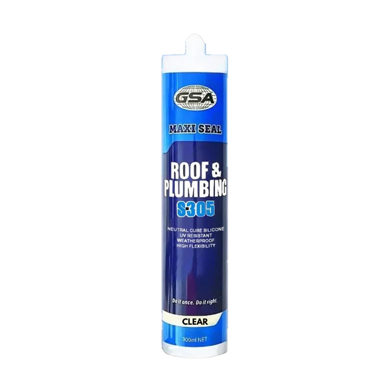 GSA Roof & Plumbing Silicone Sealant Clear 300ml
