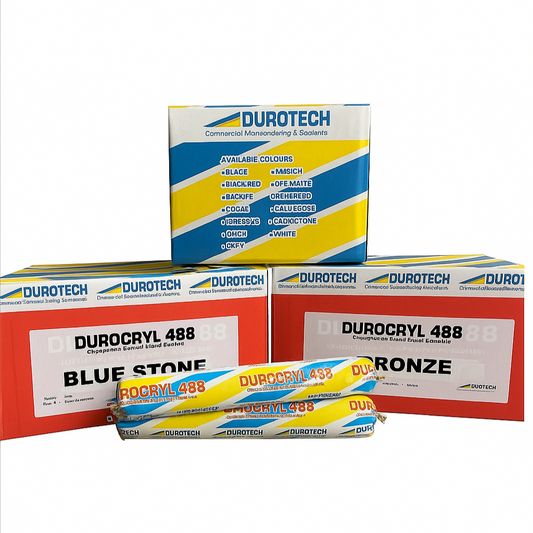 Durotech packaging with blue and yellow design on a white background