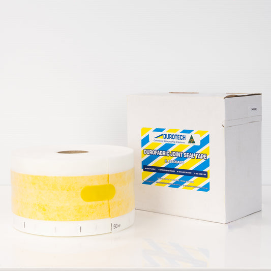 Roll of Durotech tape and packaging on a white background