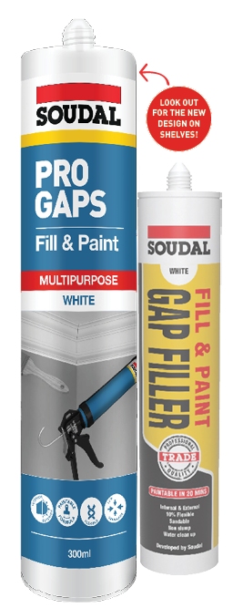 Soudal Pro Gaps - Fill & Paint Gap Filler